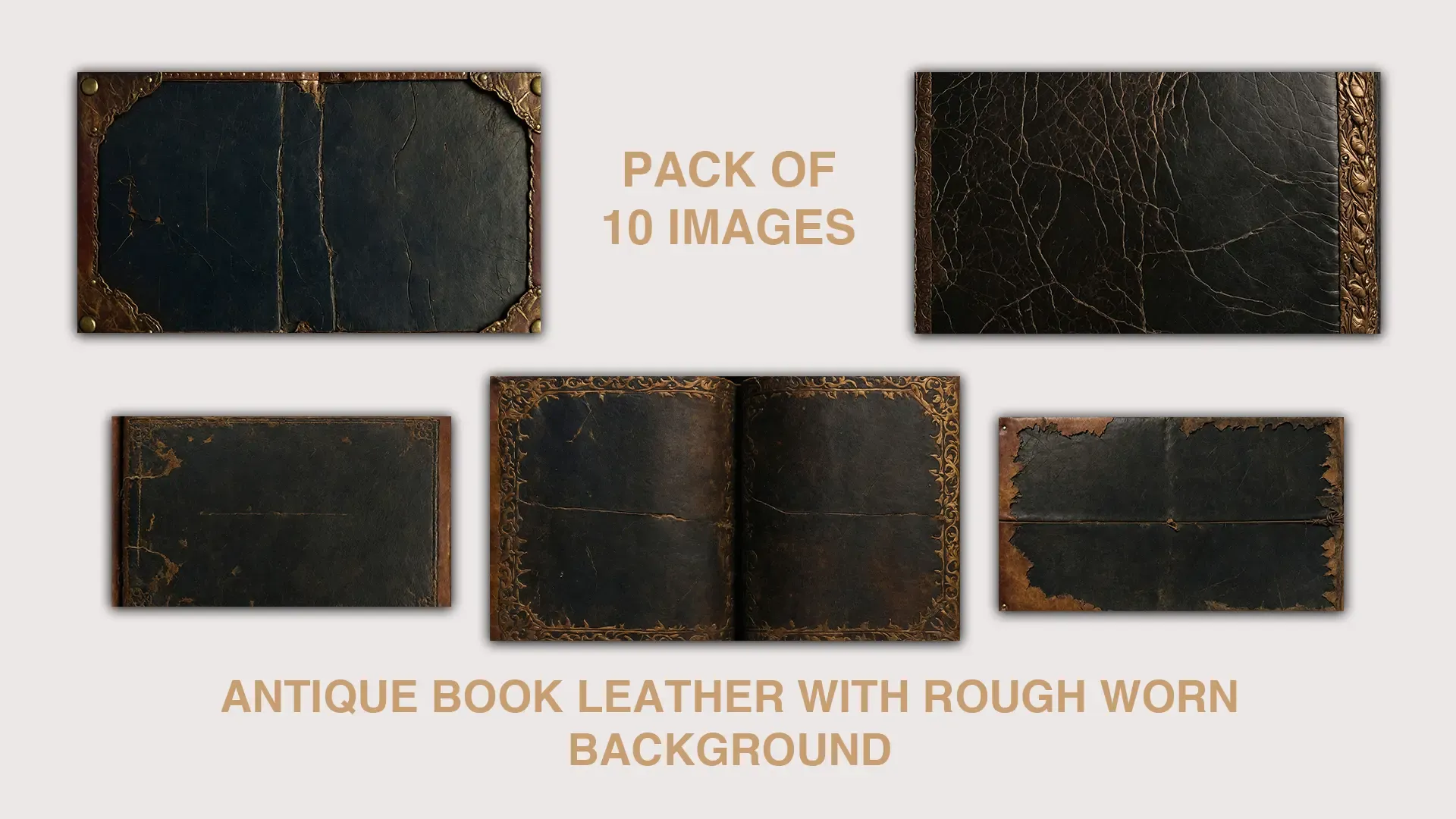 Classic Antique Book Leather Texture Bundle